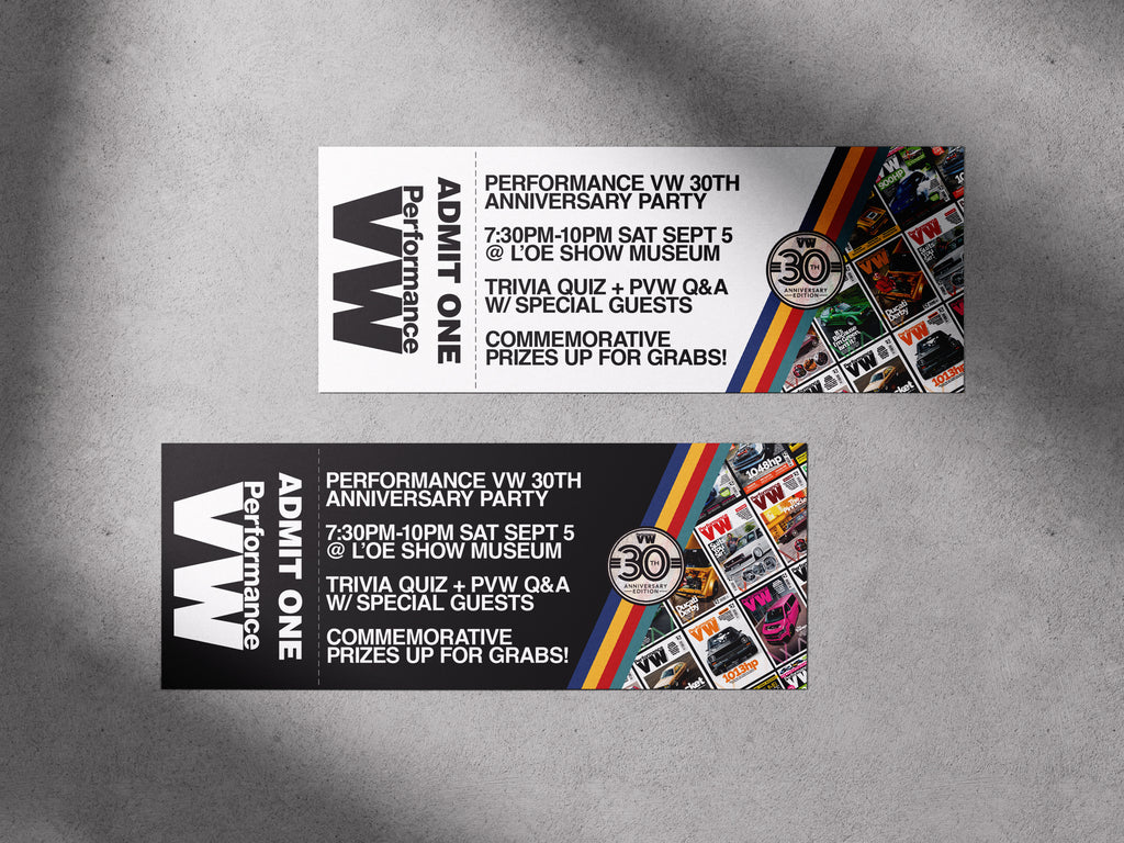 Performance VW 30th Anniversary Party - General Admission Ticket